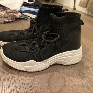 Black sneakers sock style